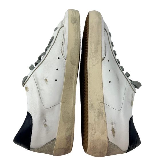 Golden Goose White Blue Super Star Leather Sneaker Women Size 40 US 10 No Box - Picture 5 of 17